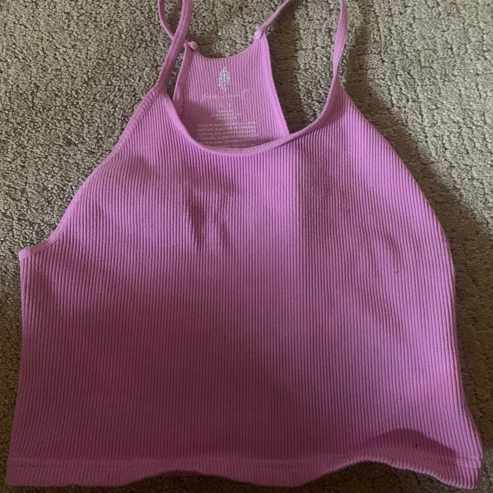 Pink cropped top